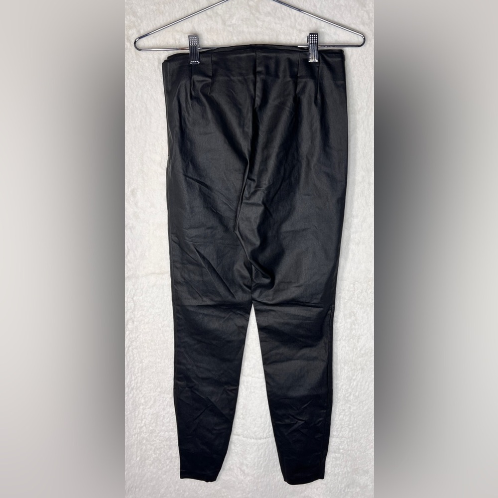 Zara Women's Faux Leather High-waisted Leggings Black - Picture 2 of 5